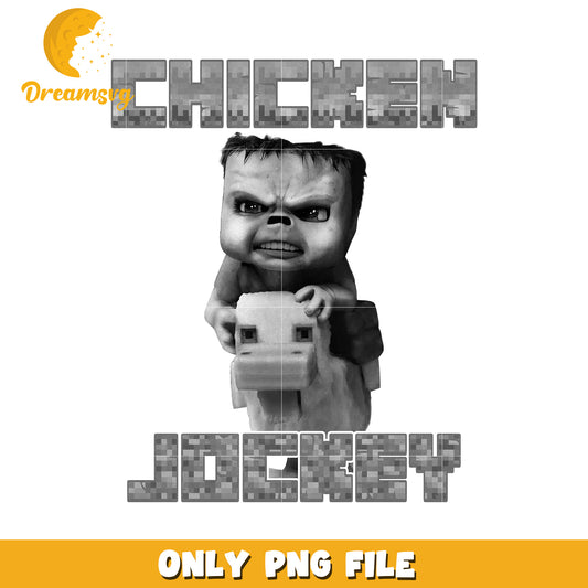 Minecraft Baby Jockey PNG, Pixel Art Design