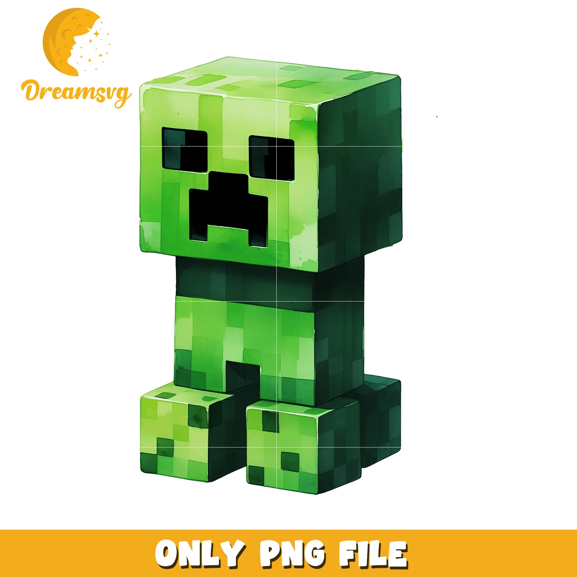 Minecraft Creeper PNG, Cute Pixel Art, Green Mob