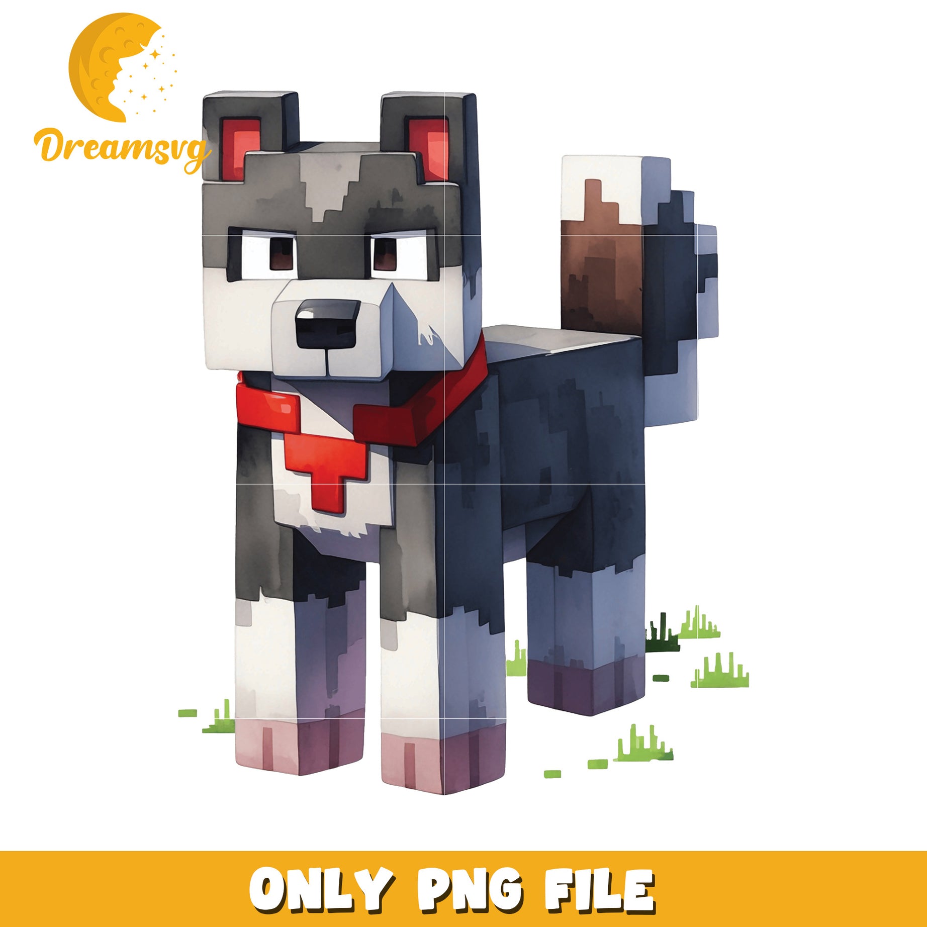 Minecraft Dog PNG File, Fun and Unique Digital Download