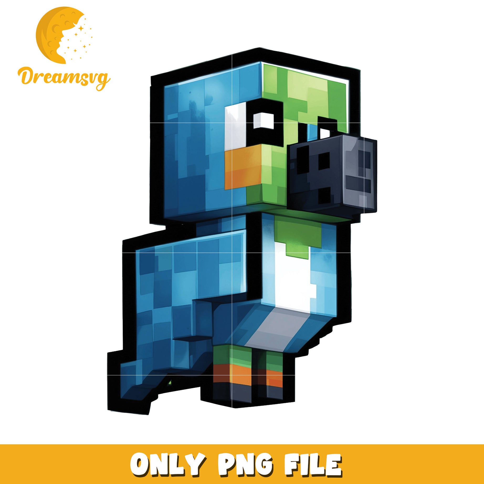 Minecraft Duck Character PNG File, Downloadable Art for Fans