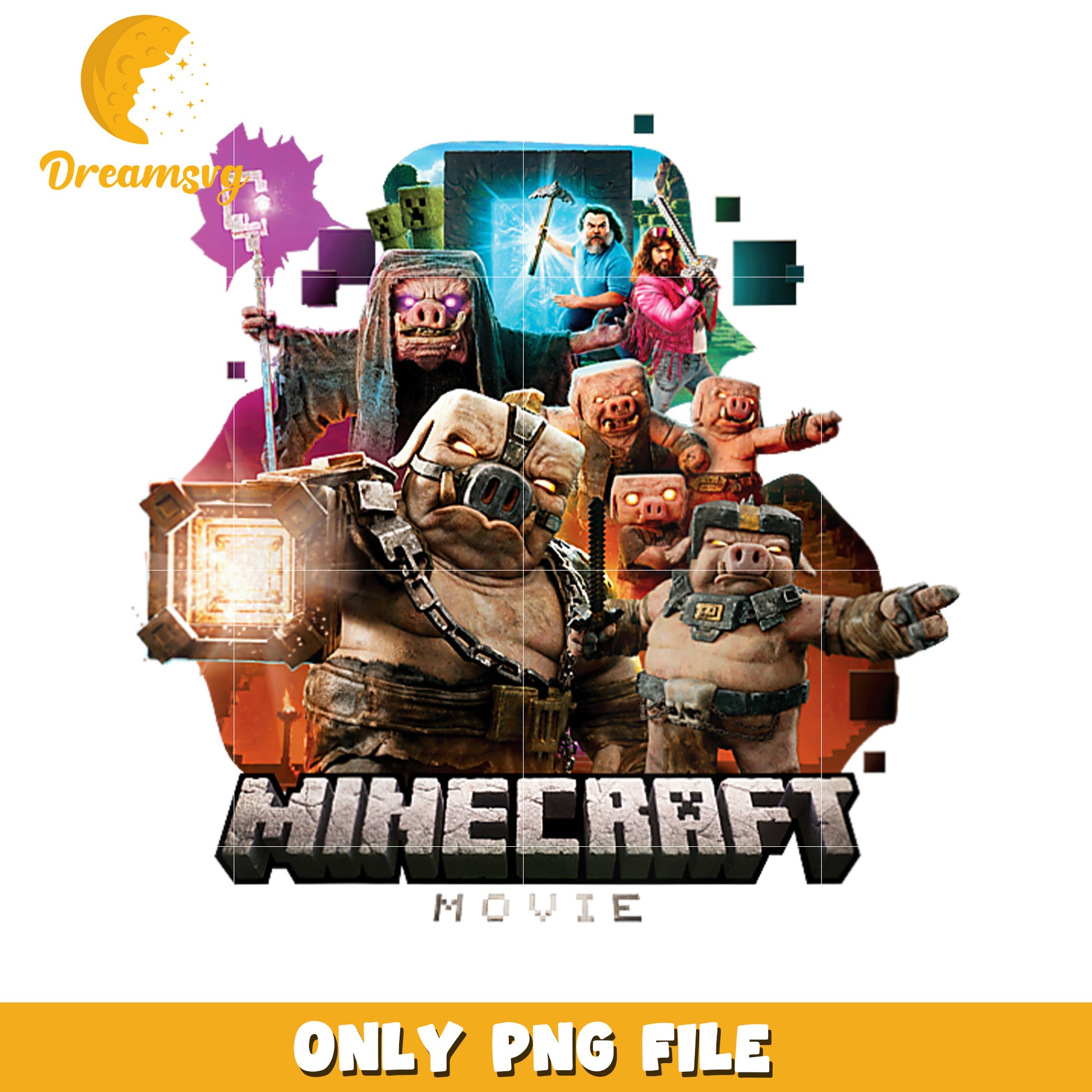 Minecraft Movie PNG Download, High Quality, Fun, Adventures Await!
