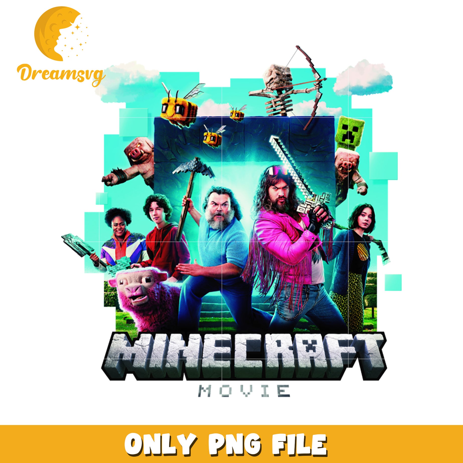 Minecraft Movie, Explore the Adventure in Stunning PNG Format