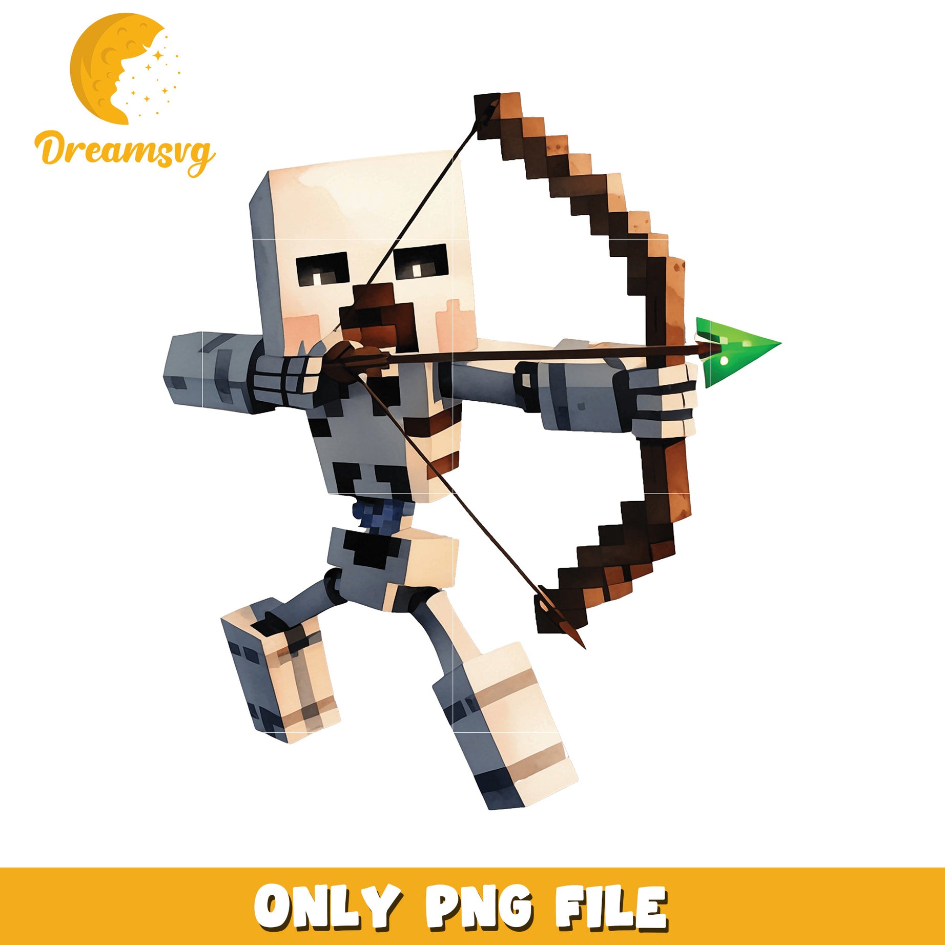 Minecraft Skeleton Archer PNG, Perfect for Crafts and Gaming