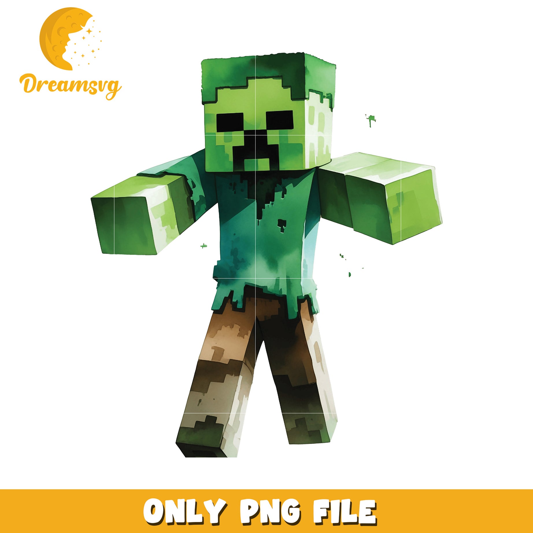 Minecraft Zombie PNG File, High Quality Graphics for Download