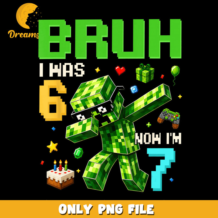 Minecraft Birthday PNG, Age Celebration, Fun Design PNG