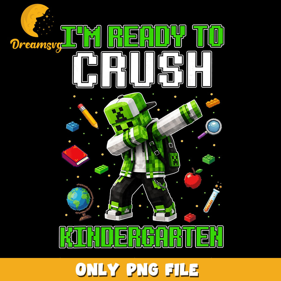 Minecraft Kindergarten PNG, Ready To Crush, Fun Art PNG