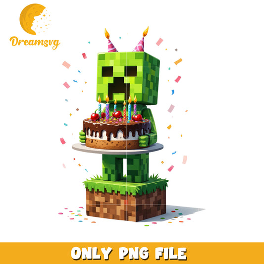 Minecraft creeper birthday png, minecraft games png, mincraft the movie png