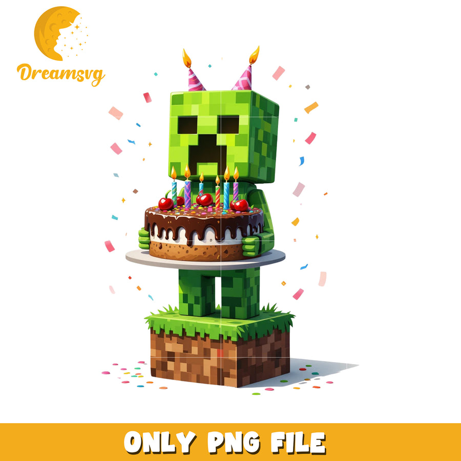 Minecraft creeper birthday png, minecraft games png, mincraft the movie png