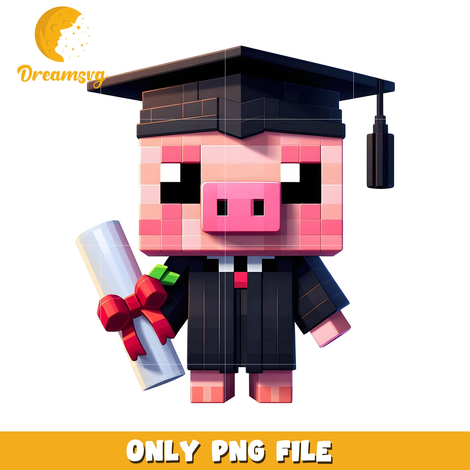 Minecraft cute pig graduation png, minecraft skins png, minecraft game png