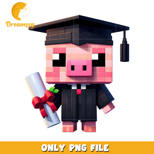 Minecraft cute pig graduation png, minecraft skins png, minecraft game png