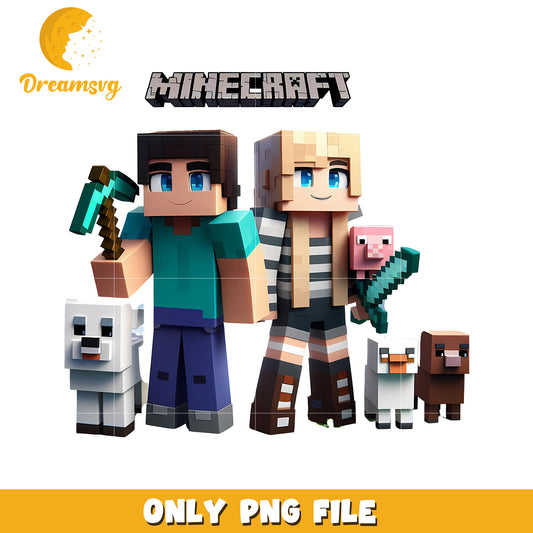 Minecraft main characters png, minecraft movie png, minecraft games png