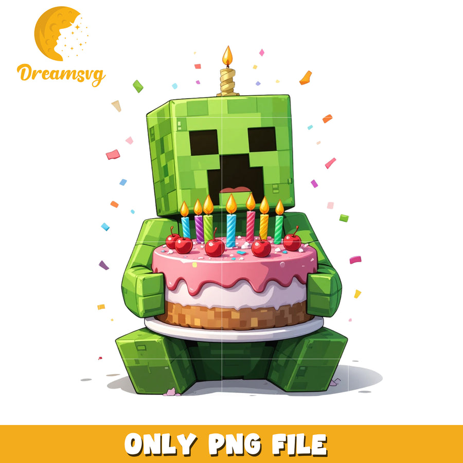 Minecraft mini creeper chracter birthday png, minecraft games png, mincraft toys png