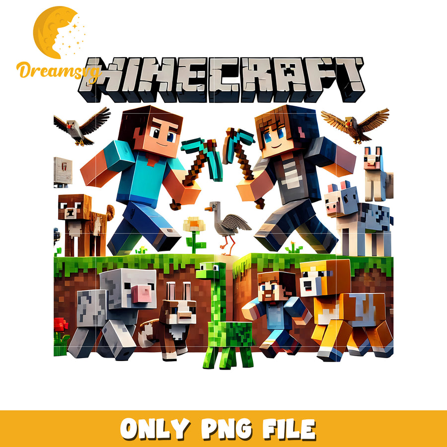 Minecraft png, minecraft toys png, minecraft design png