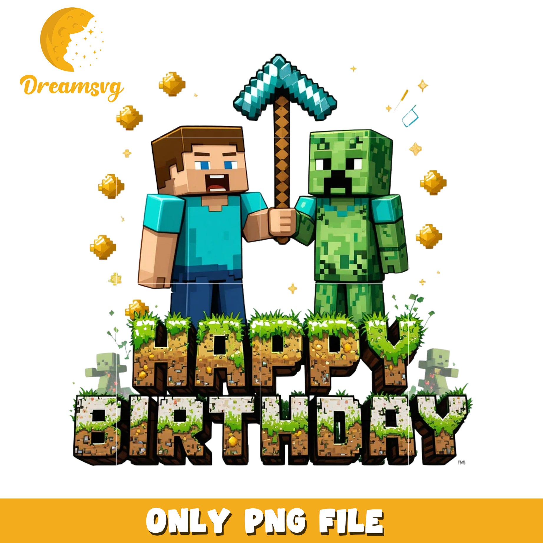 Minecraft steve and creeper birthday chracters png, minecraft games png, mincraft toys png