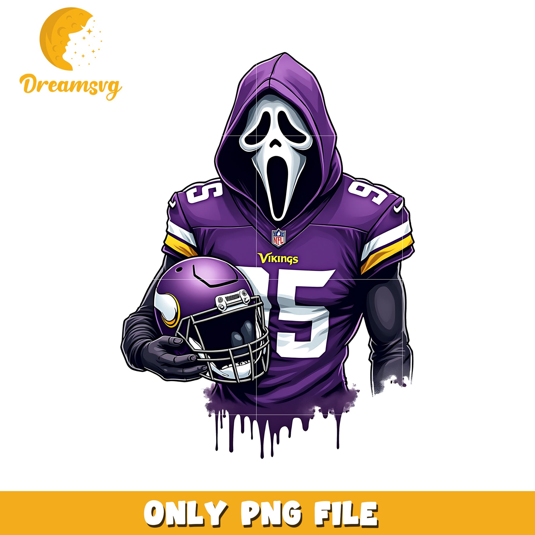Minesota vikings ghost face png, nfl png, national football league png
