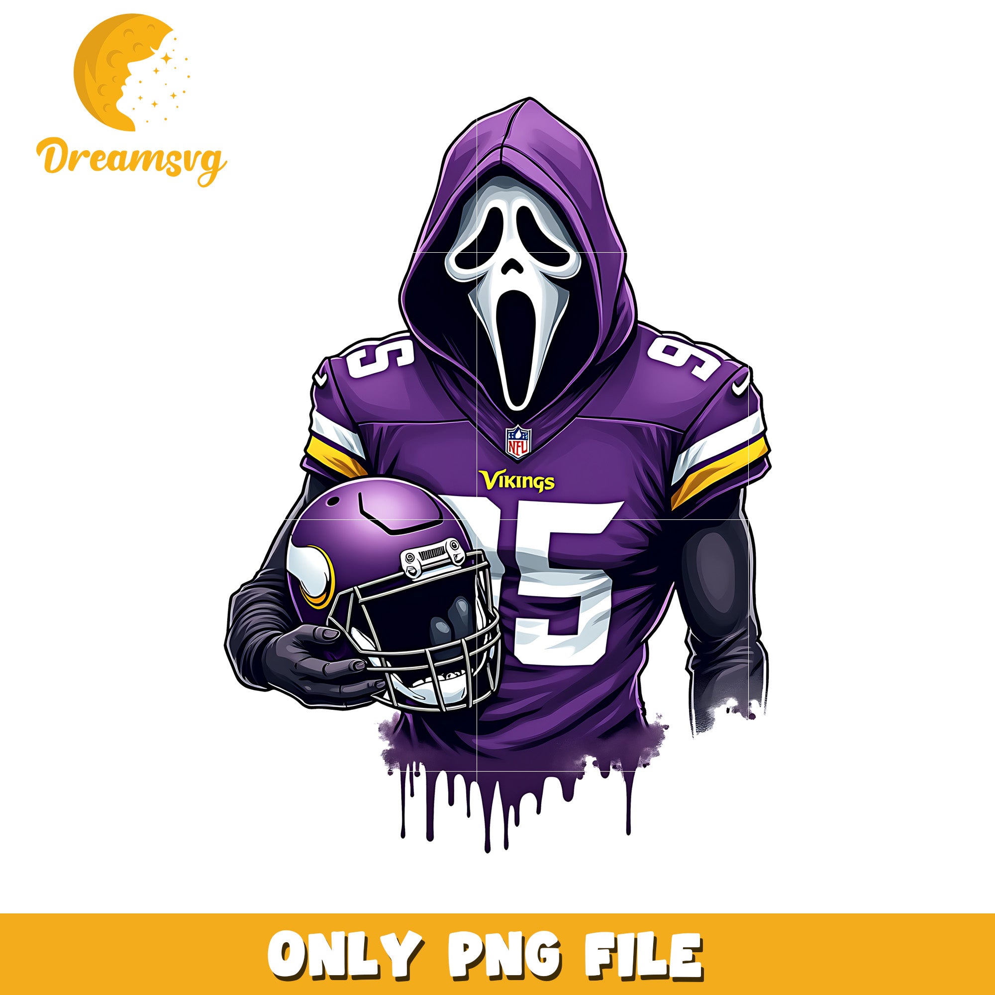 Minesota vikings ghost face png, nfl png, national football league png