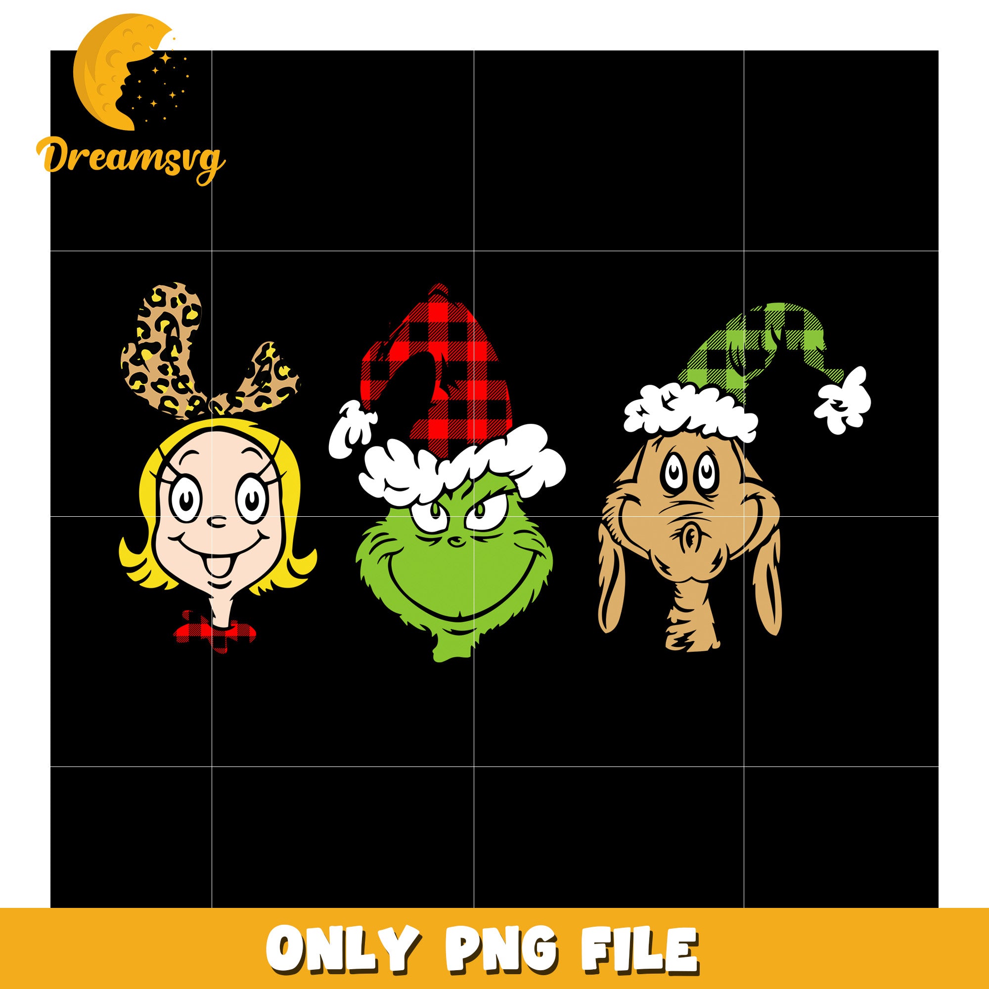 Mini grinch and the dog png, grinch face​ png, christmas white png