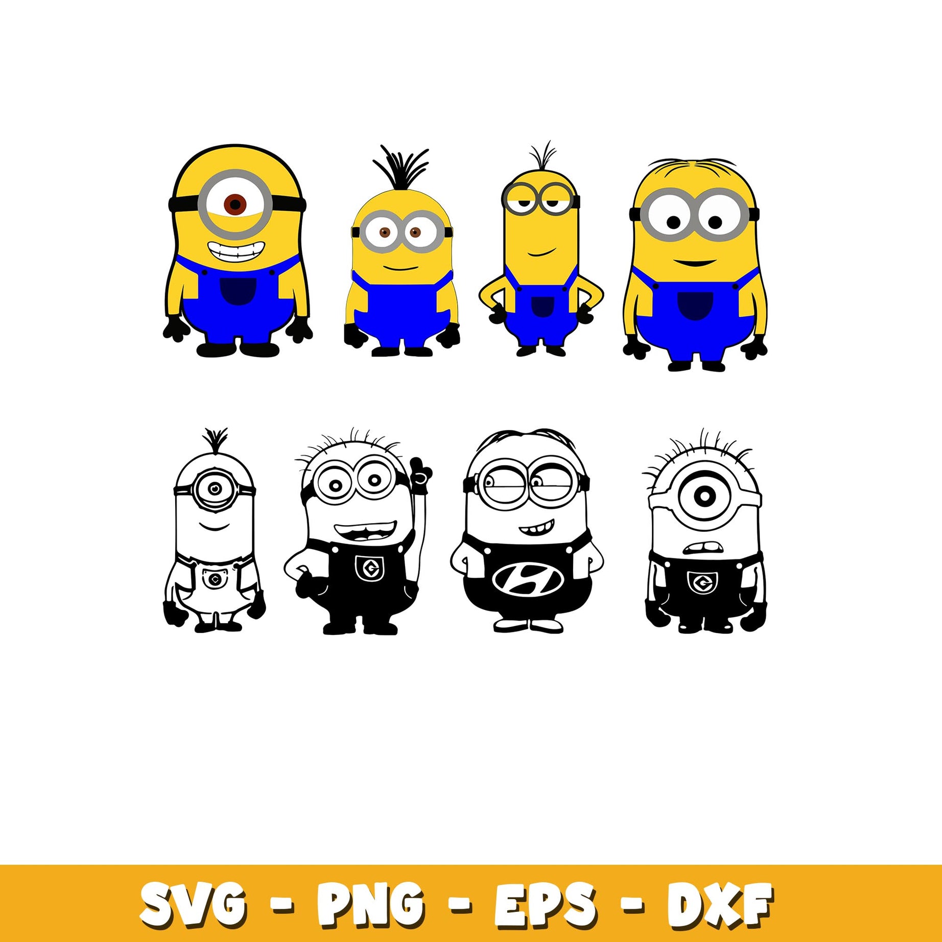 Kevin Minion svg, Minions bundle svg, cartoon svg 