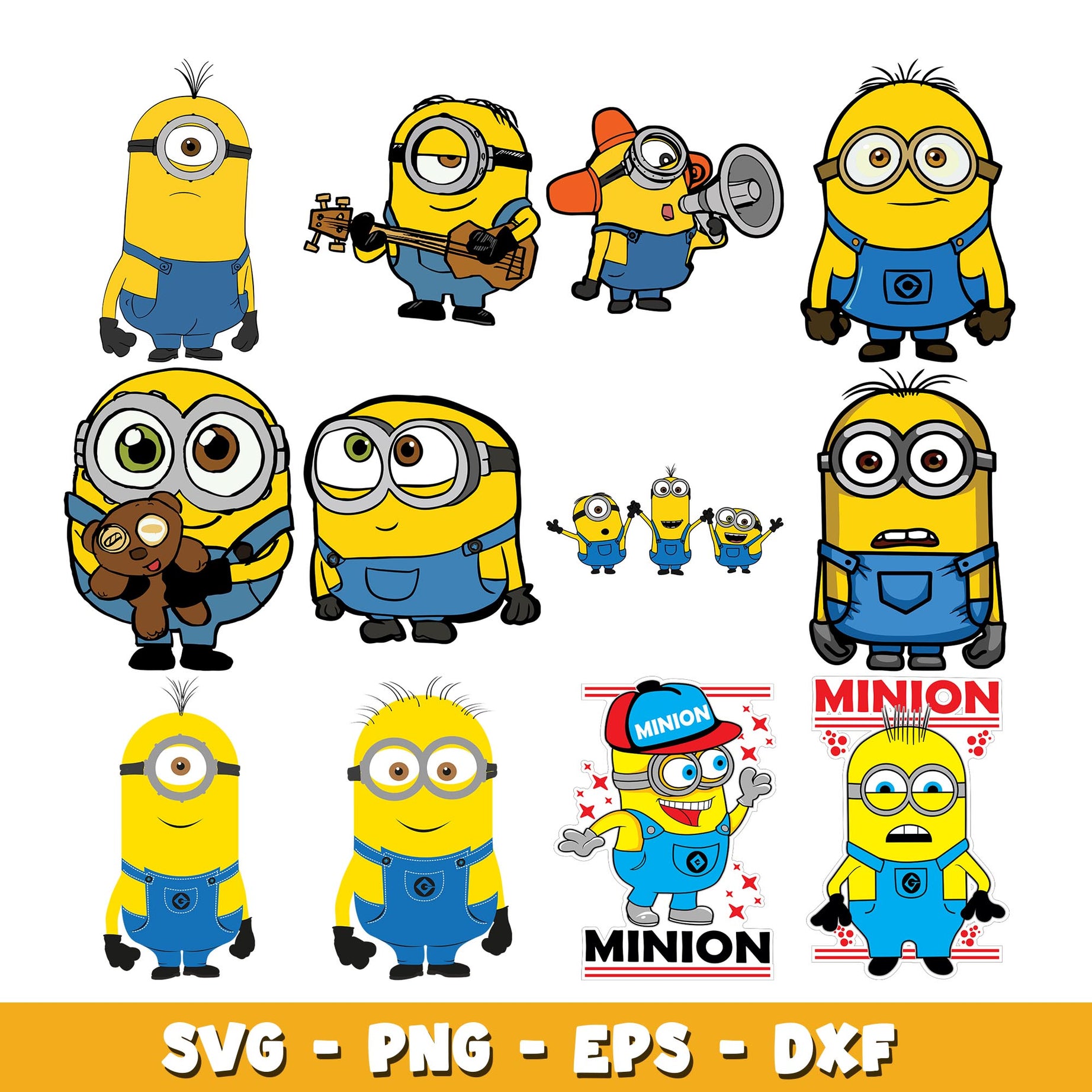 Kevin Minion Card svg, Minions bundle svg, cartoon svg  