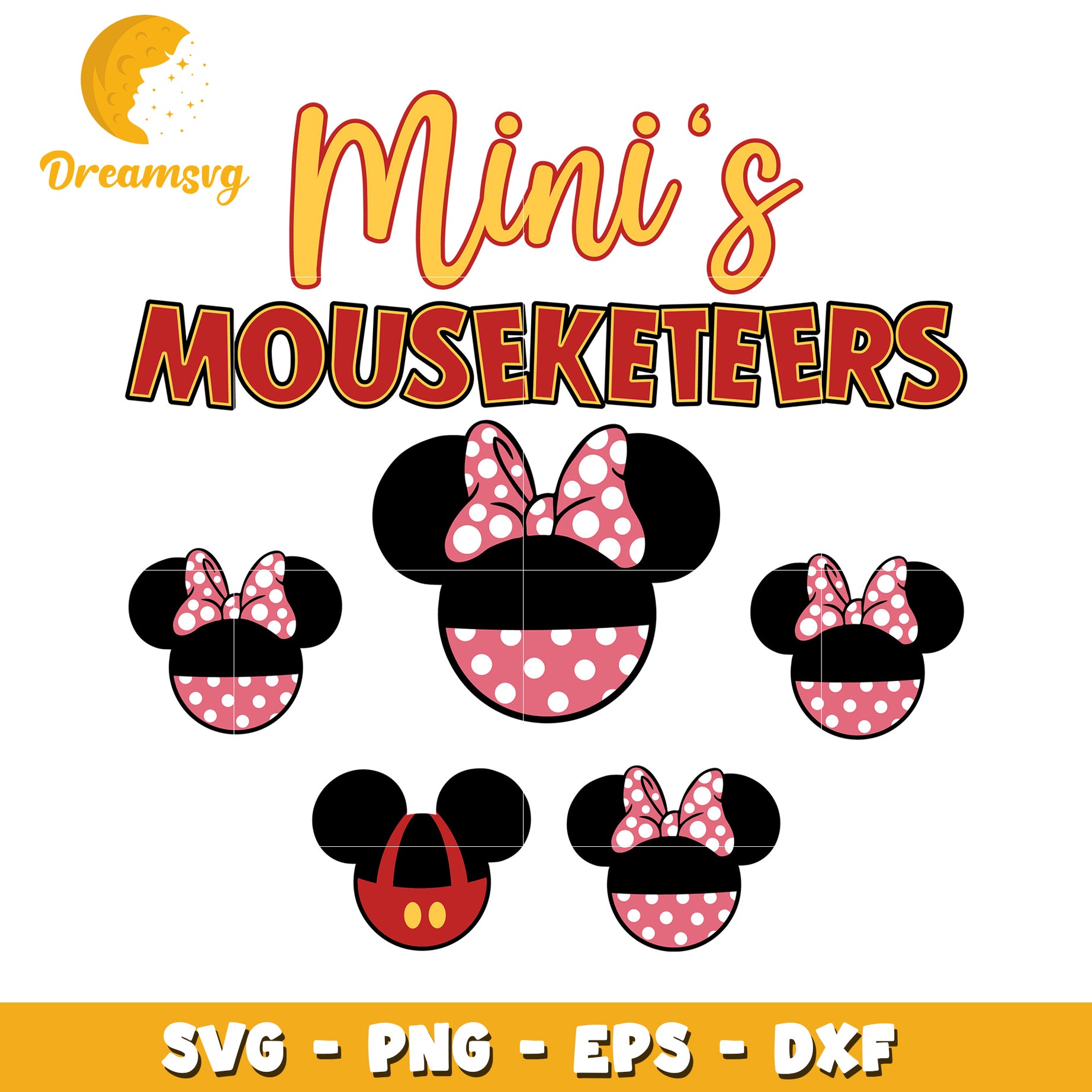 Minis Mouseketeers SVG PNG EPS DXF