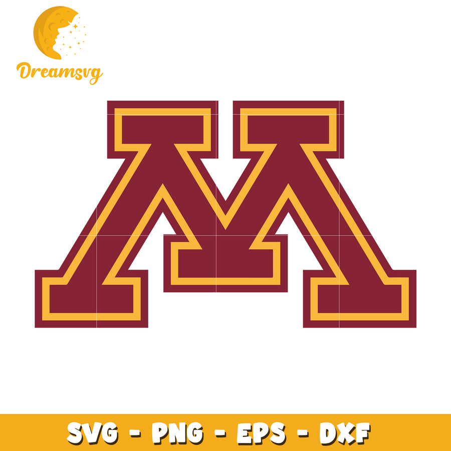 Minnesota Golden Gophers M SVG PNG EPS DXF
