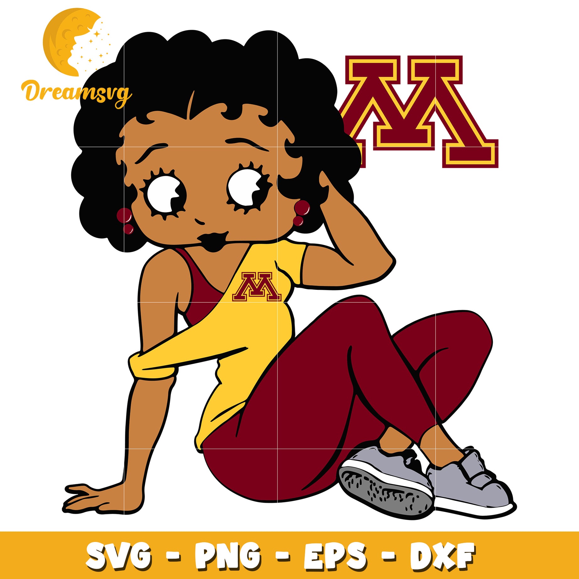 Minnesota Gophers Betty Boop SVG PNG