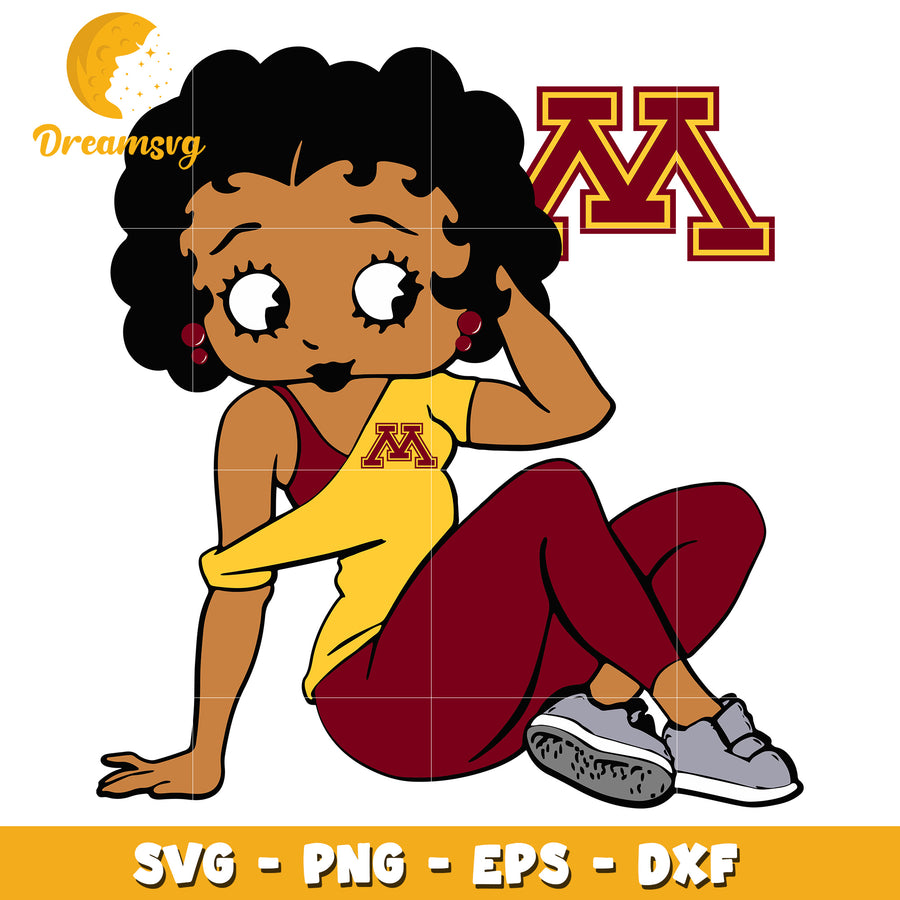 Minnesota Gophers Betty Boop SVG PNG