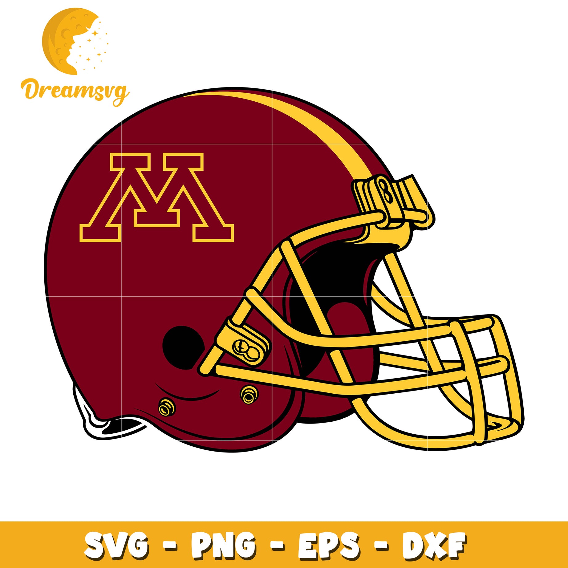Minnesota Gophers Football Helmet SVG PNG EPS DXF
