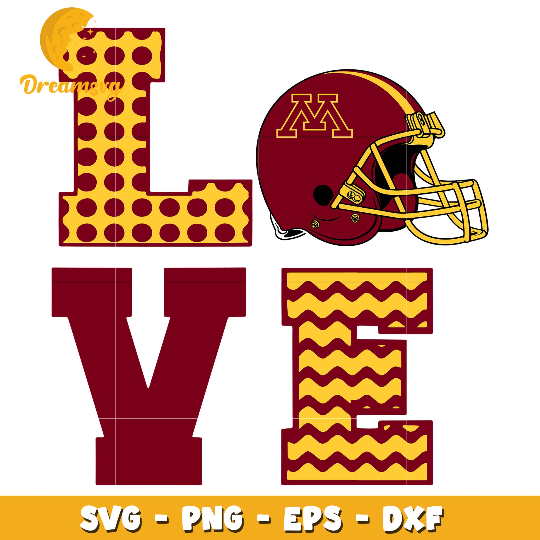 Minnesota Gophers Love SVG Cut File
