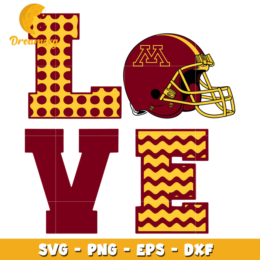 Minnesota Gophers Love SVG Cut File