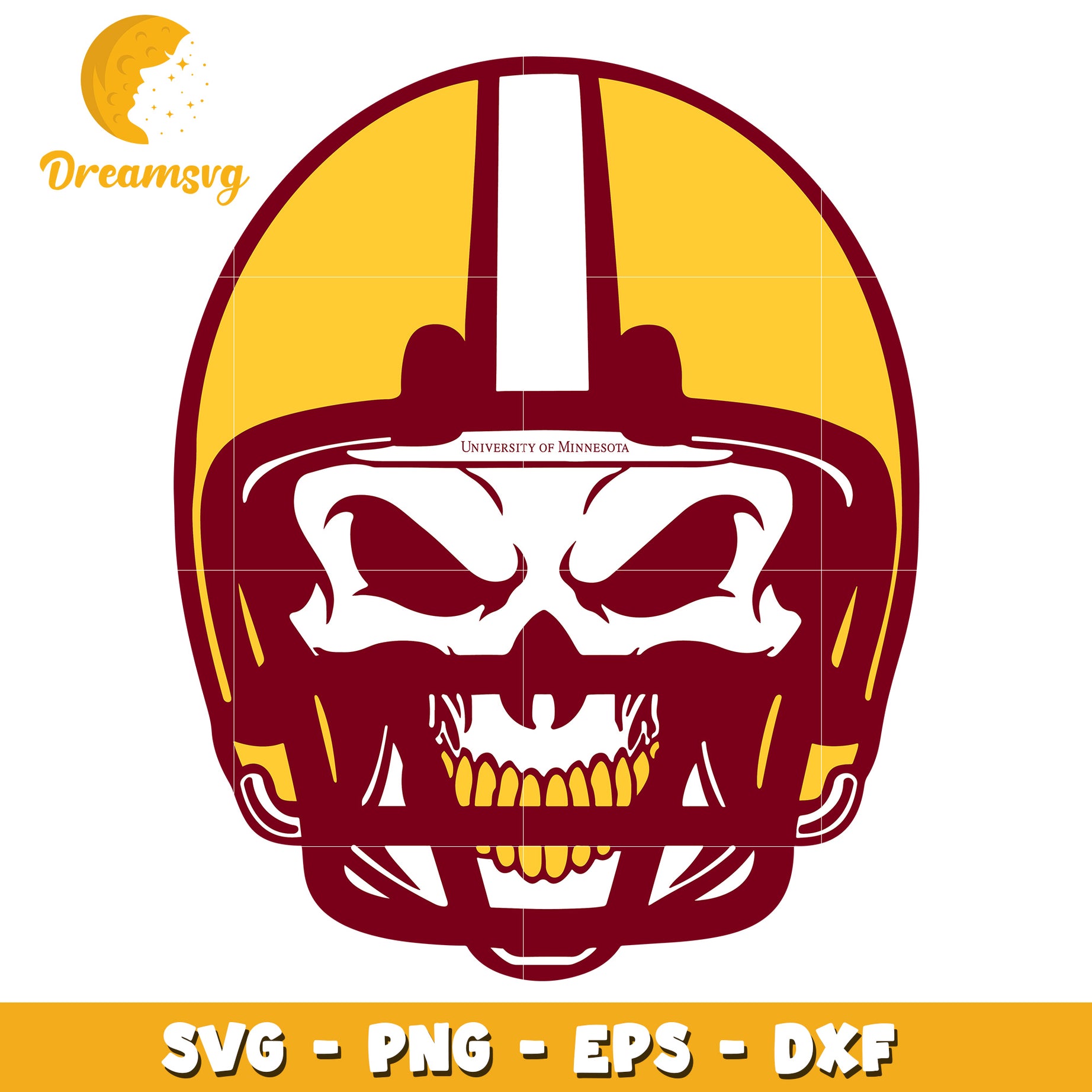 Minnesota Gophers Skull Helmet SVG PNG EPS DXF