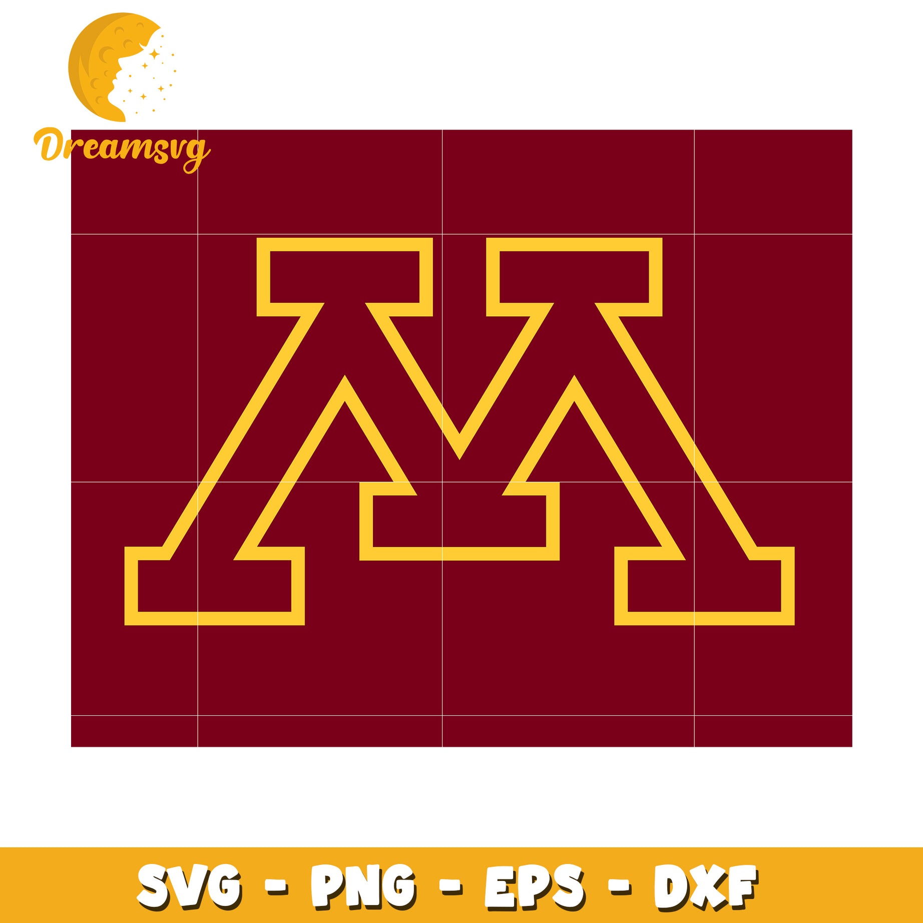 Minnesota M SVG PNG EPS DXF Cut File