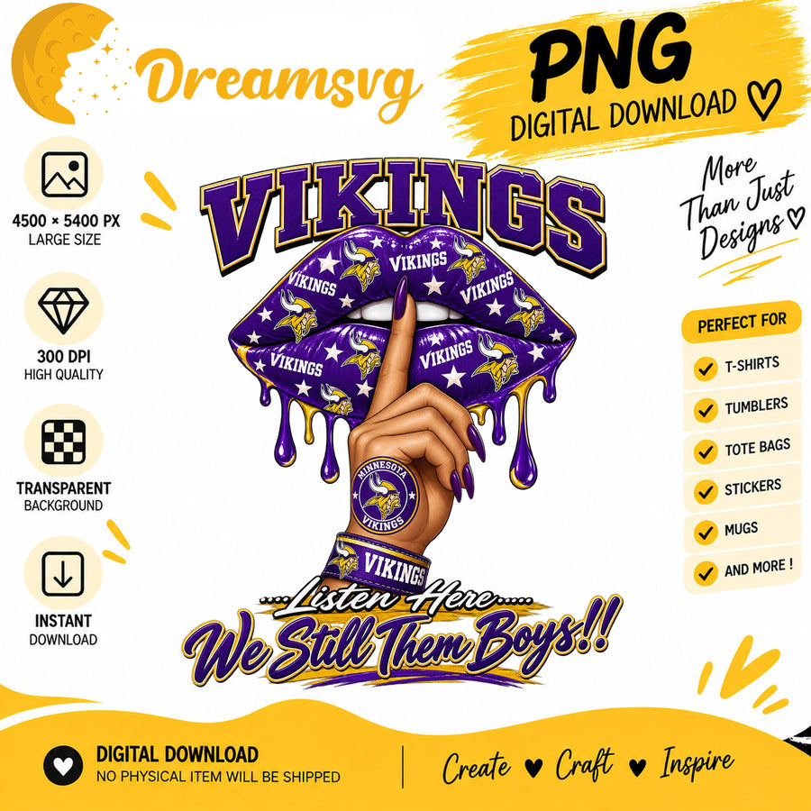 Minnesota Vikings Dripping Lips We Still Them Boys PNG