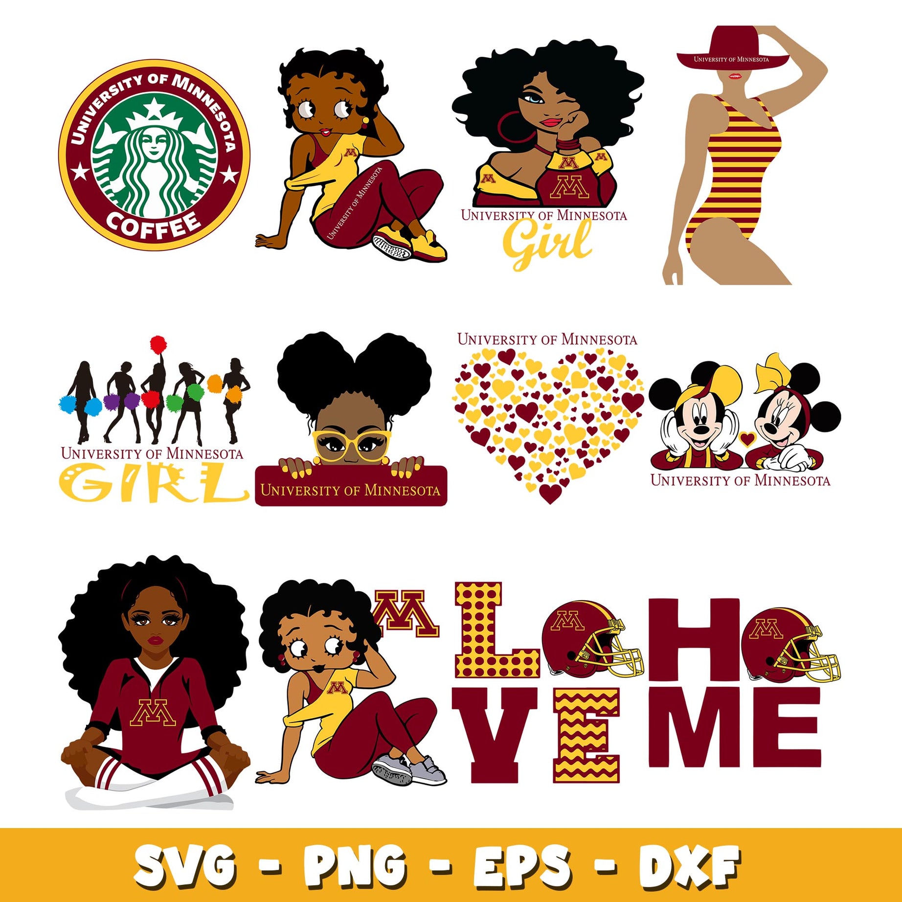 Minnesota Golden girl  Bundle svg, Minnesota Golden  logo svg, ncaa svg