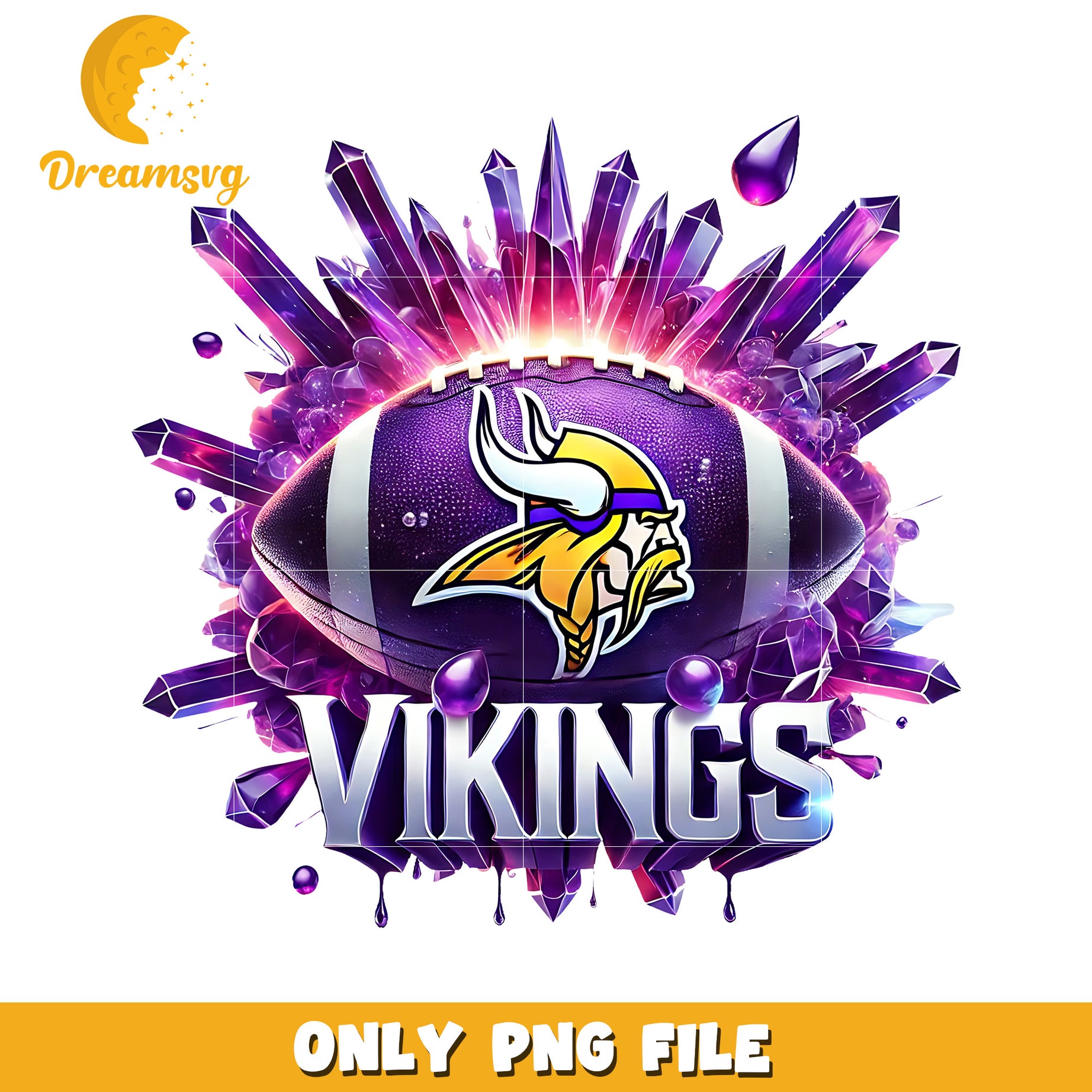 Minnesota vikings ball design png, nfl balll png, nfl teams png