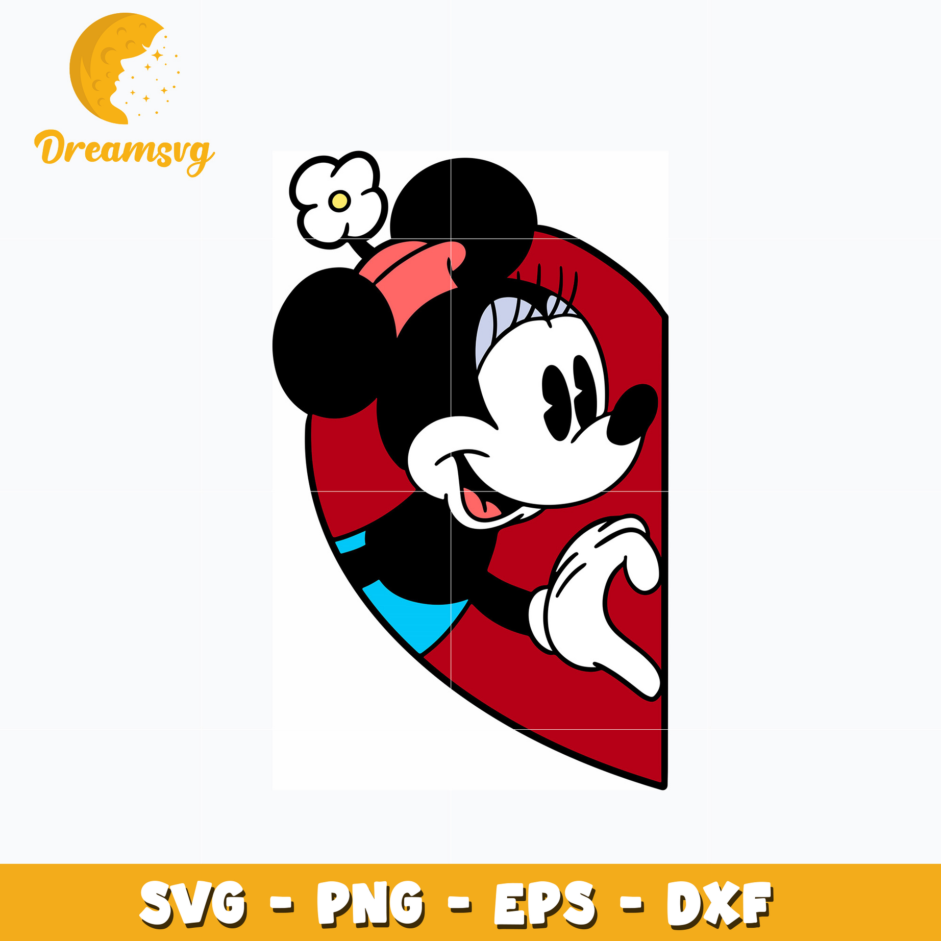 Minnie mouse haft love valentine svg