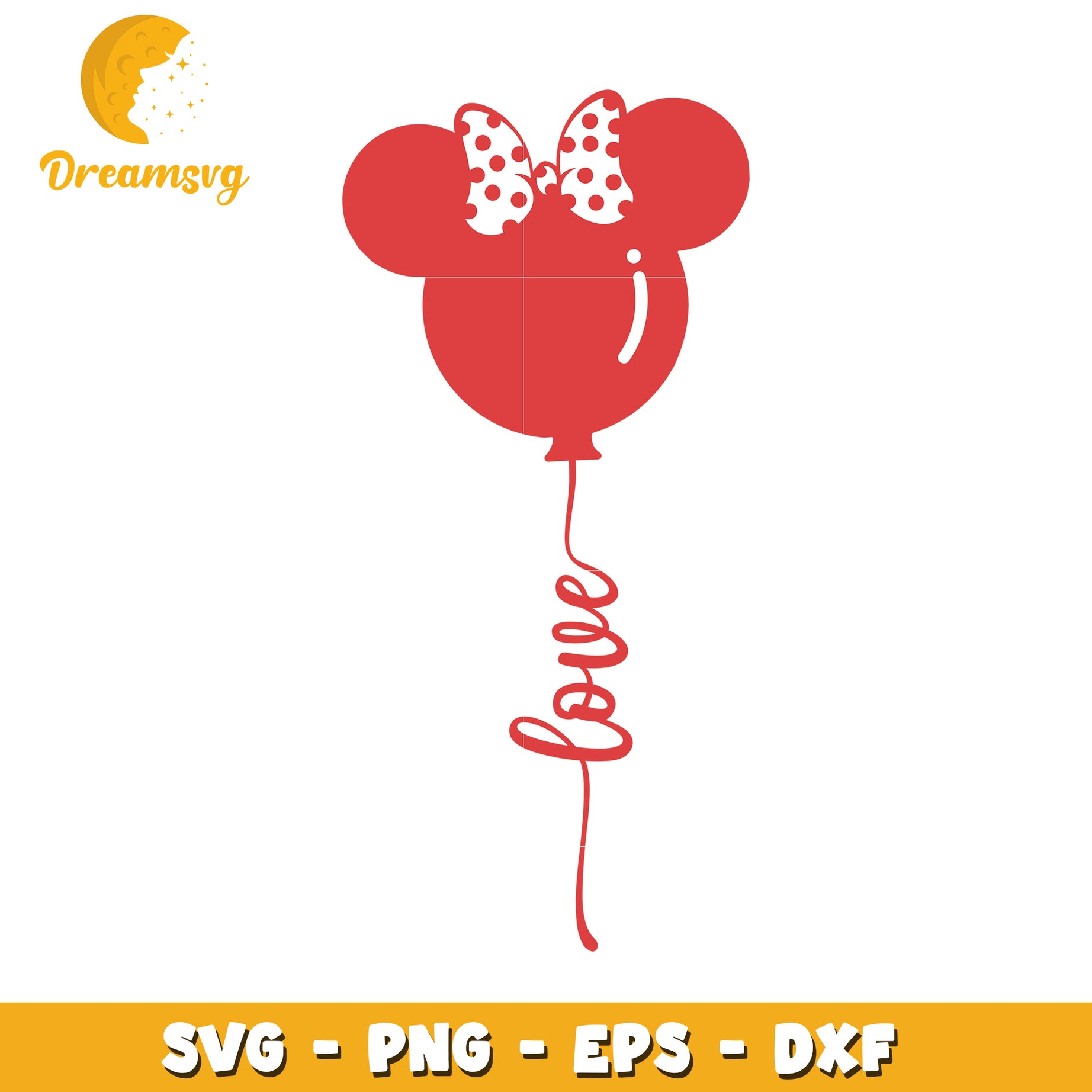 Minnie Balloon SVG PNG EPS DXF Cut File