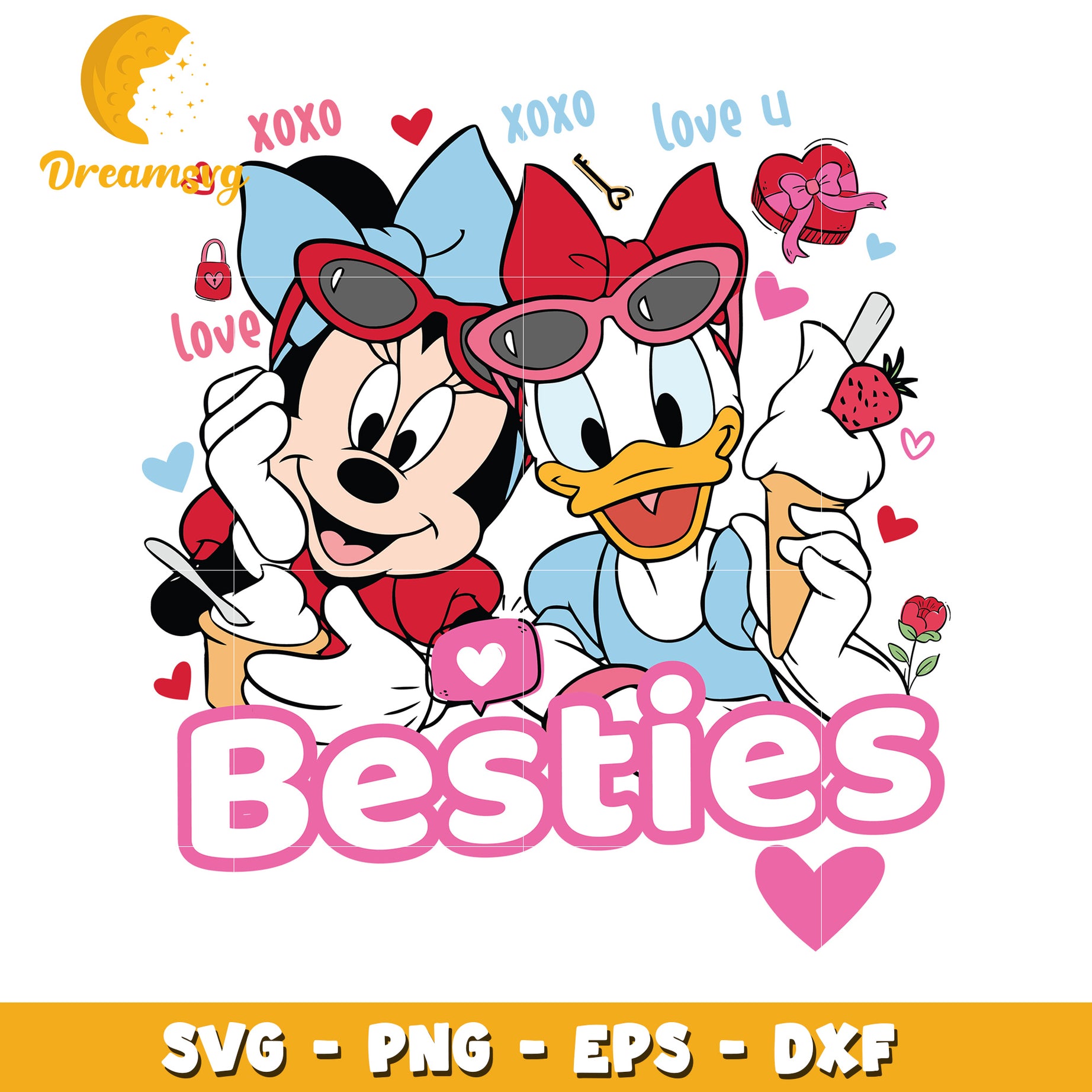 Minnie Daisy Besties SVG Cut File