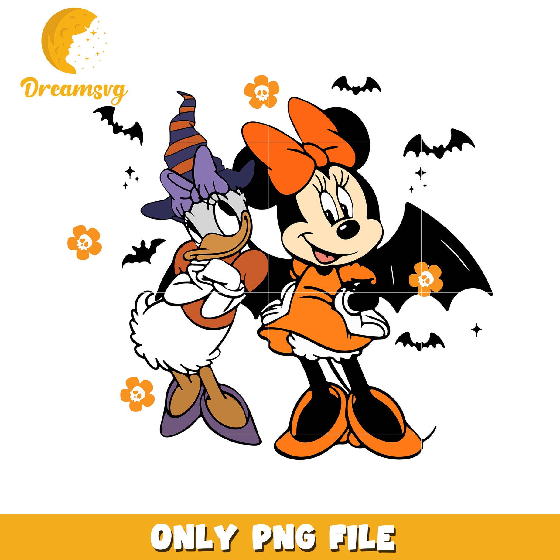 Minnie Daisy Halloween PNG