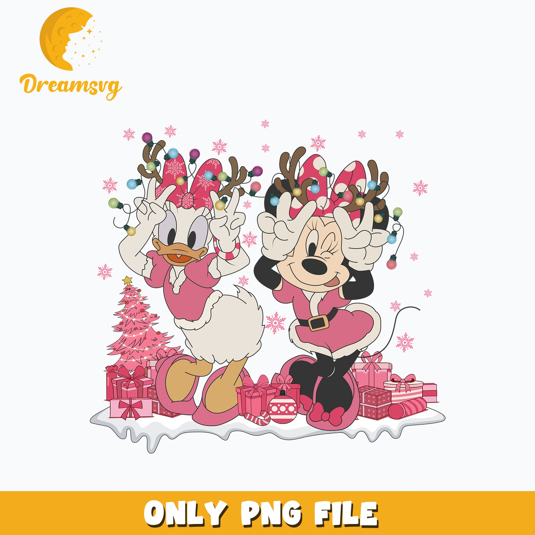 Minnie Daisy Merry Xmas png