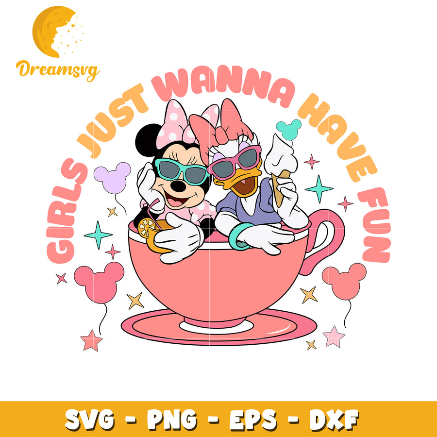 Minnie Daisy SVG Cut Files Girls Fun