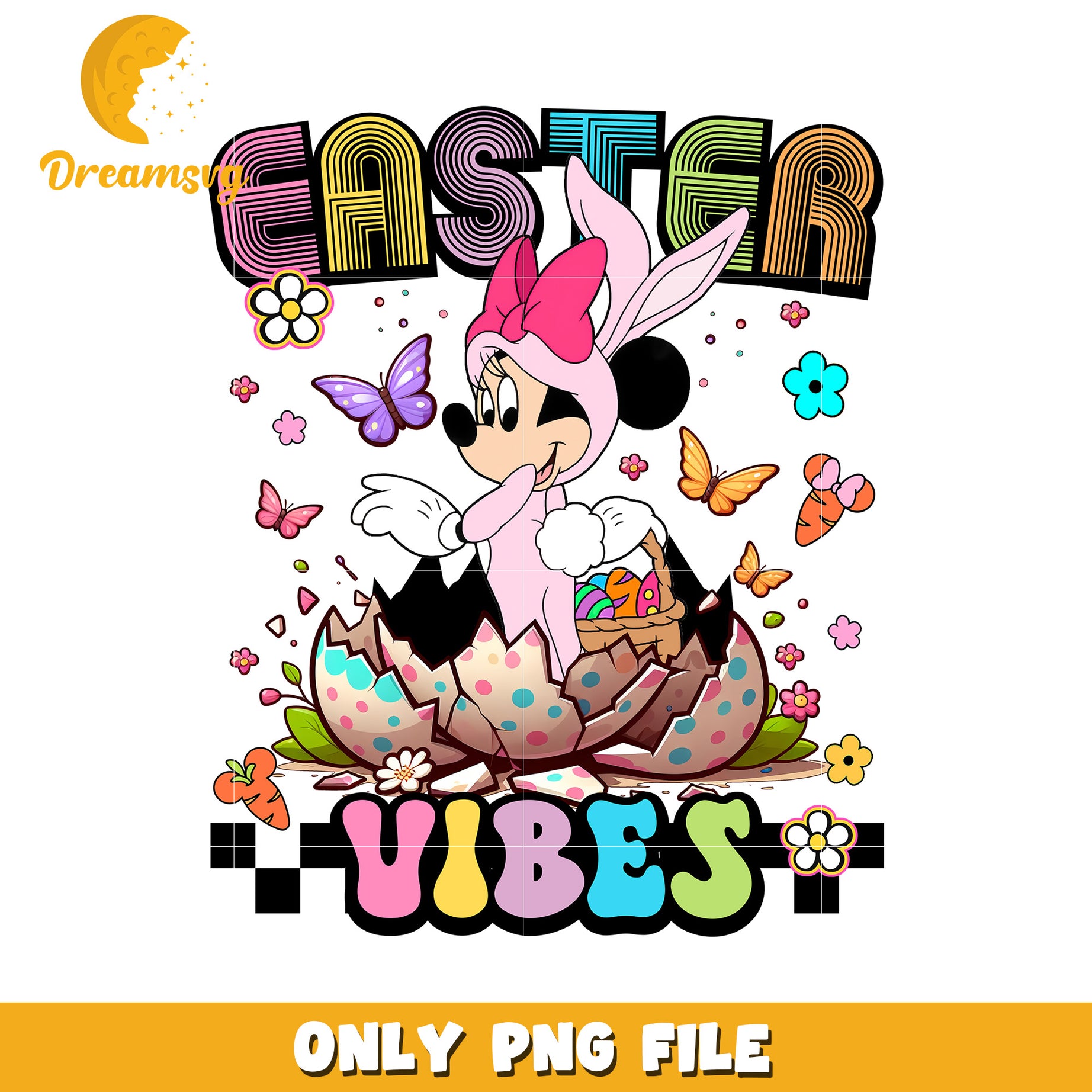 Minnie Easter Bunny PNG Design