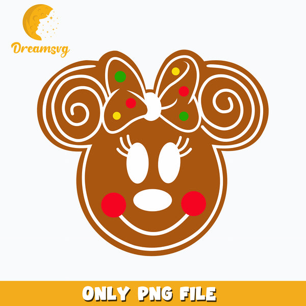 Minnie Face Gingerbread png