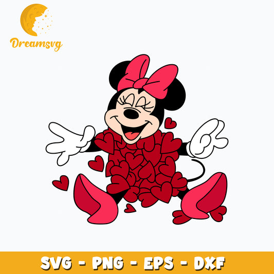 Minnie Heart valentine Svg