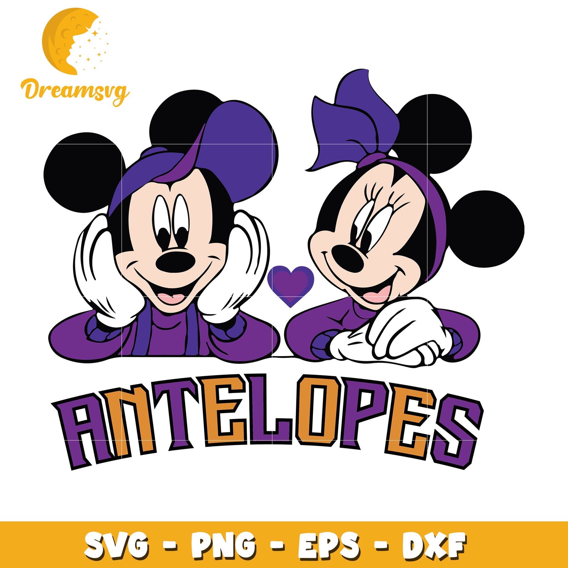 Minnie Mickey Antelopes SVG PNG EPS DXF