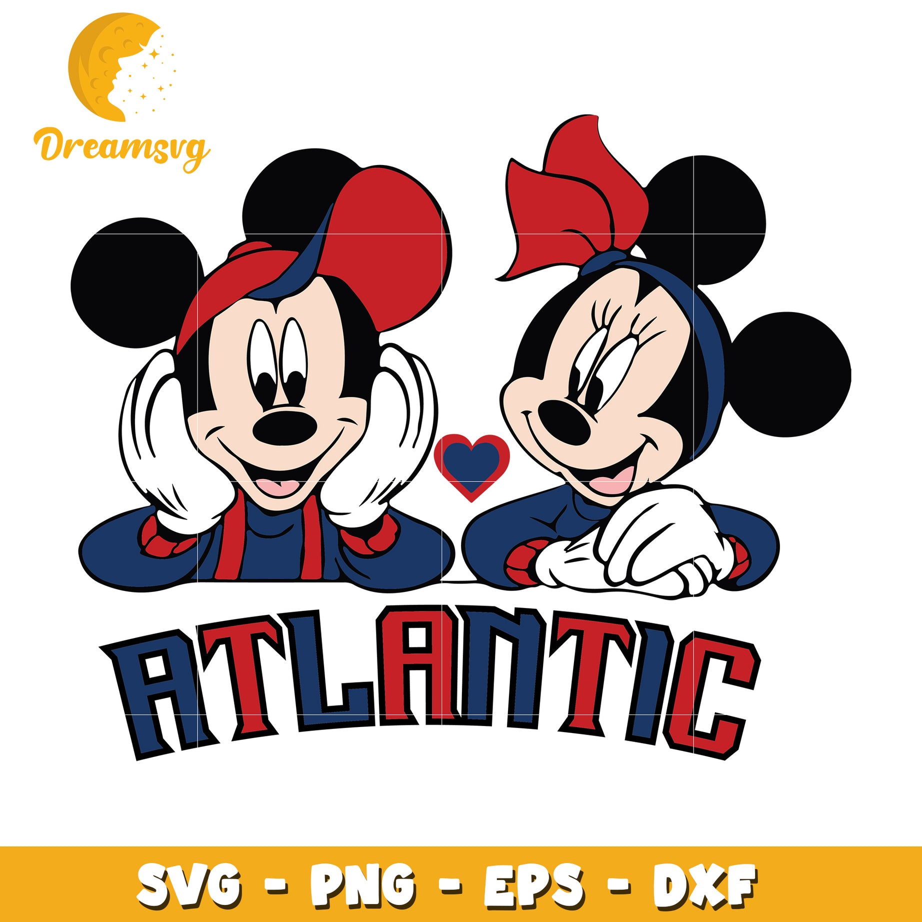 Minnie Mickey Atlantic SVG PNG EPS DXF