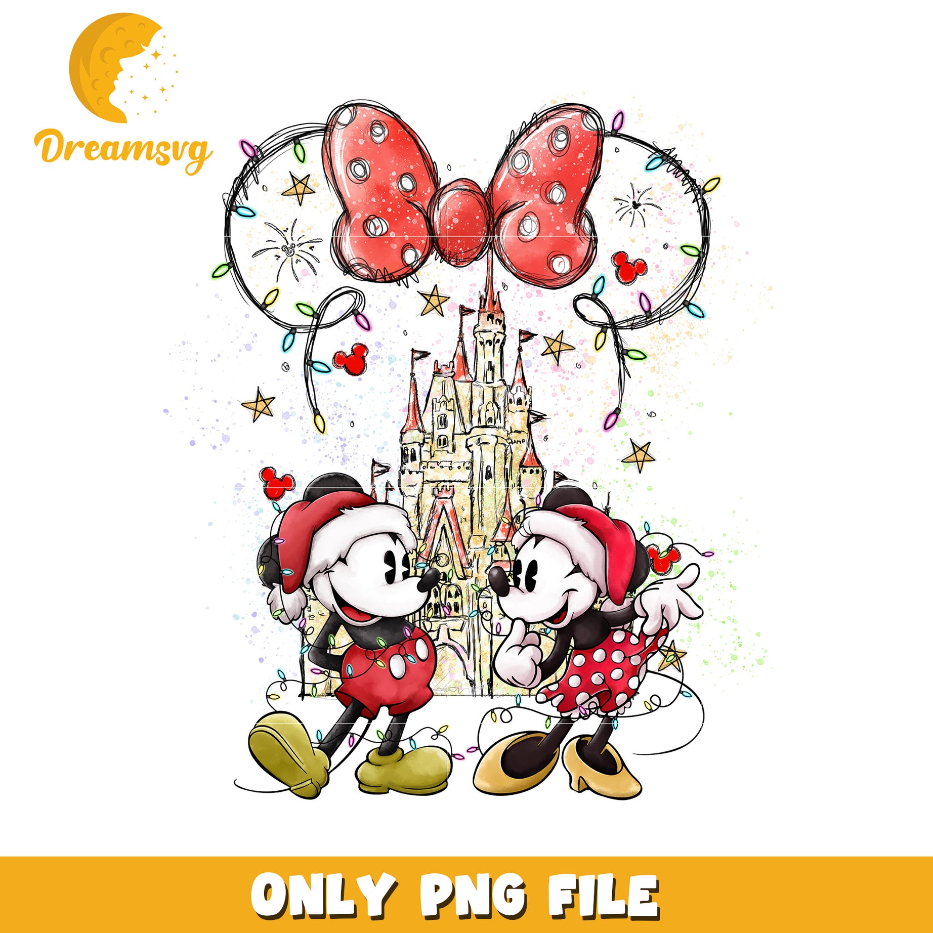 Minnie Mickey Christmas PNG