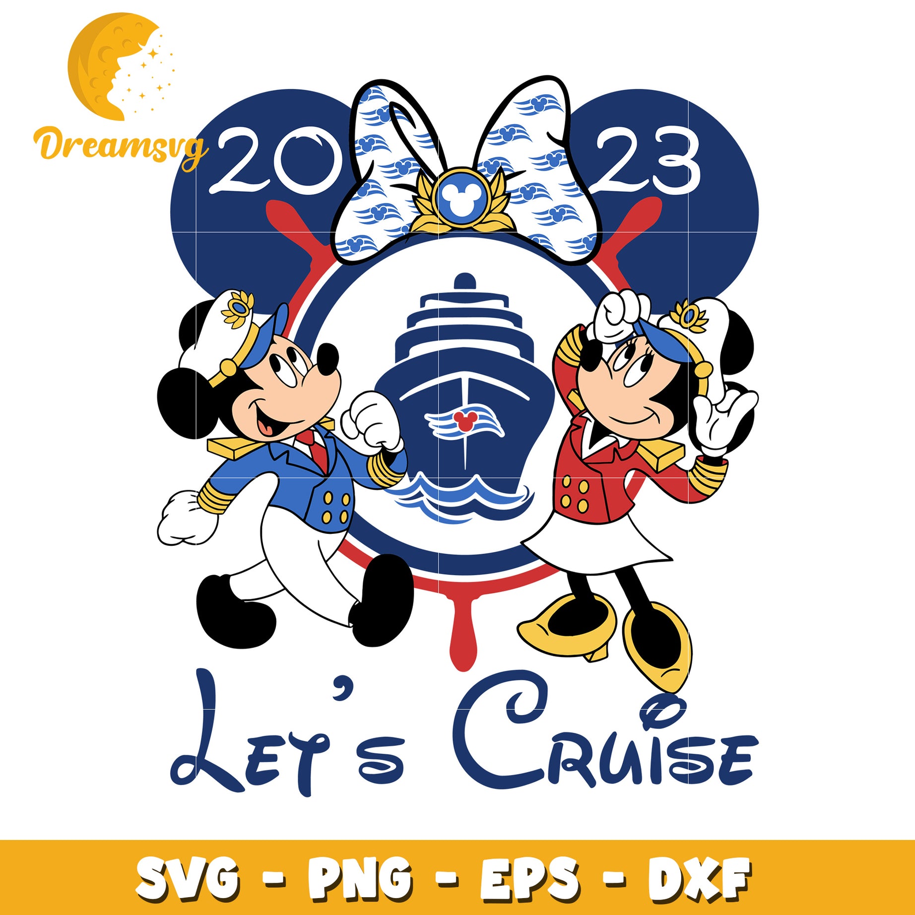 Minnie Mickey Cruise SVG 2023 PNG DXF