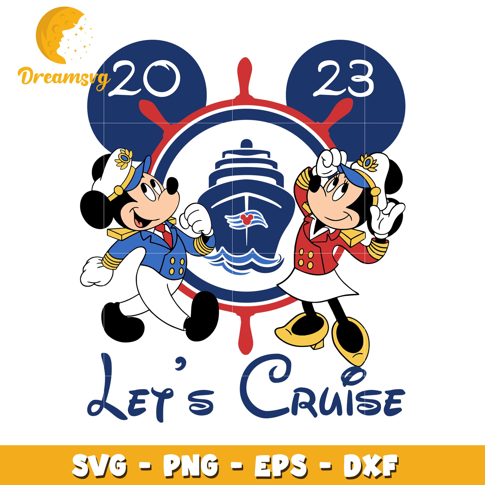 Minnie Mickey Cruise SVG Cut File