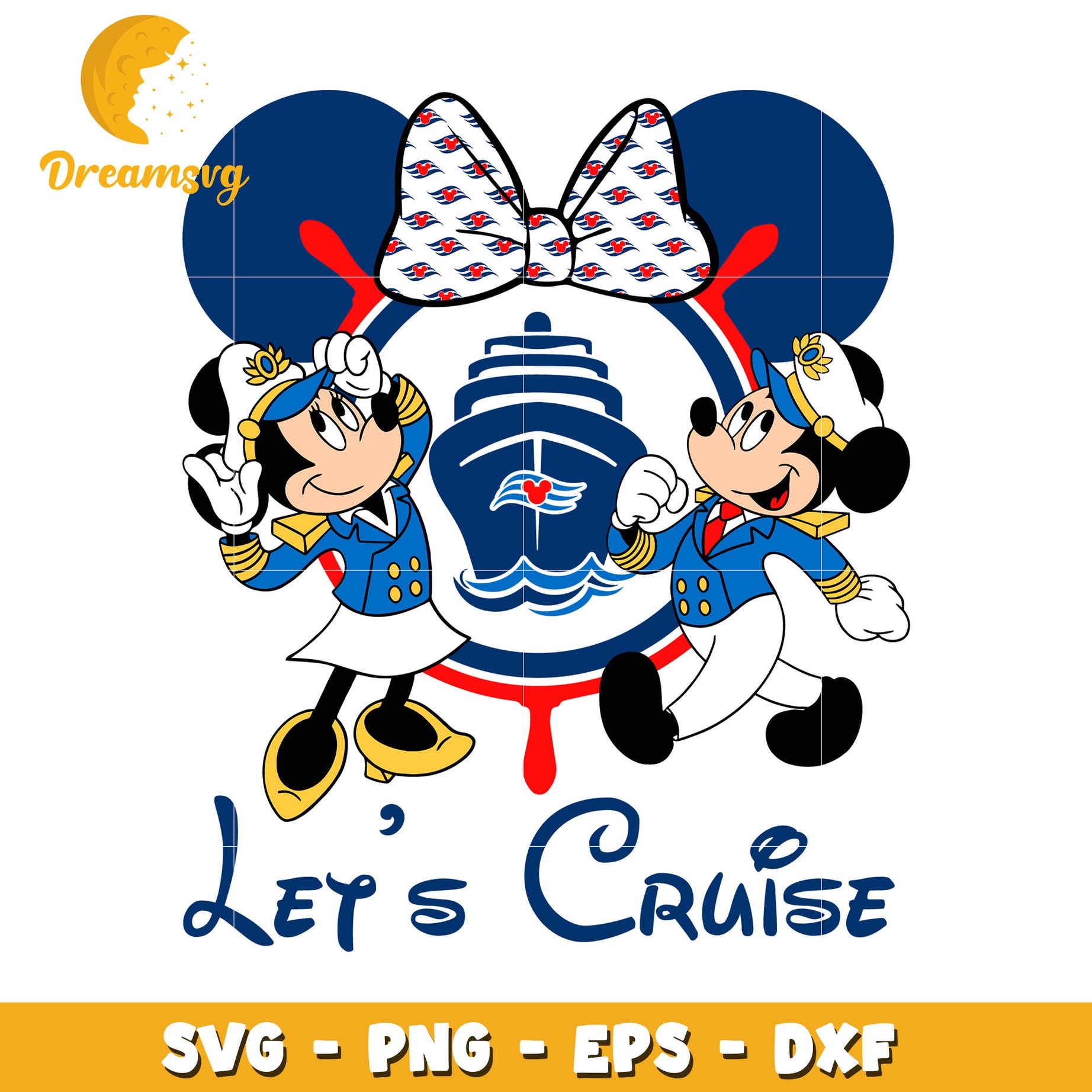 Minnie Mickey Cruise SVG PNG EPS DXF